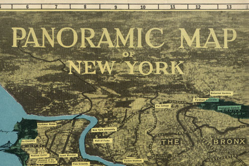 Map Of Nyc. Panoramic Map of New York City