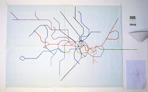 The Underground map represented by time