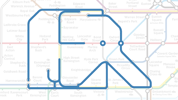Elephant on the Underground map